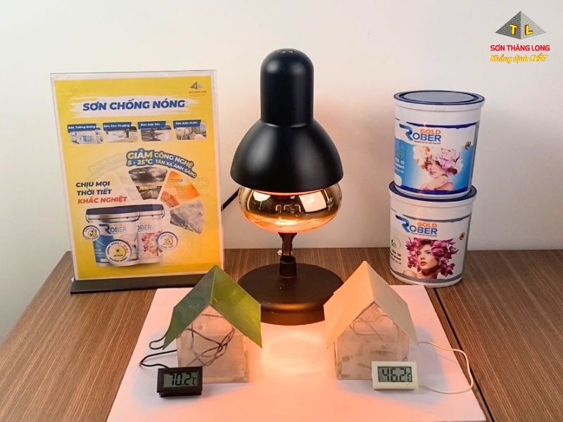 Sơn chống nóng Rober Gold - Giải pháp giảm nhiệt công trình 15 bo thi nghiem son chong nong 1